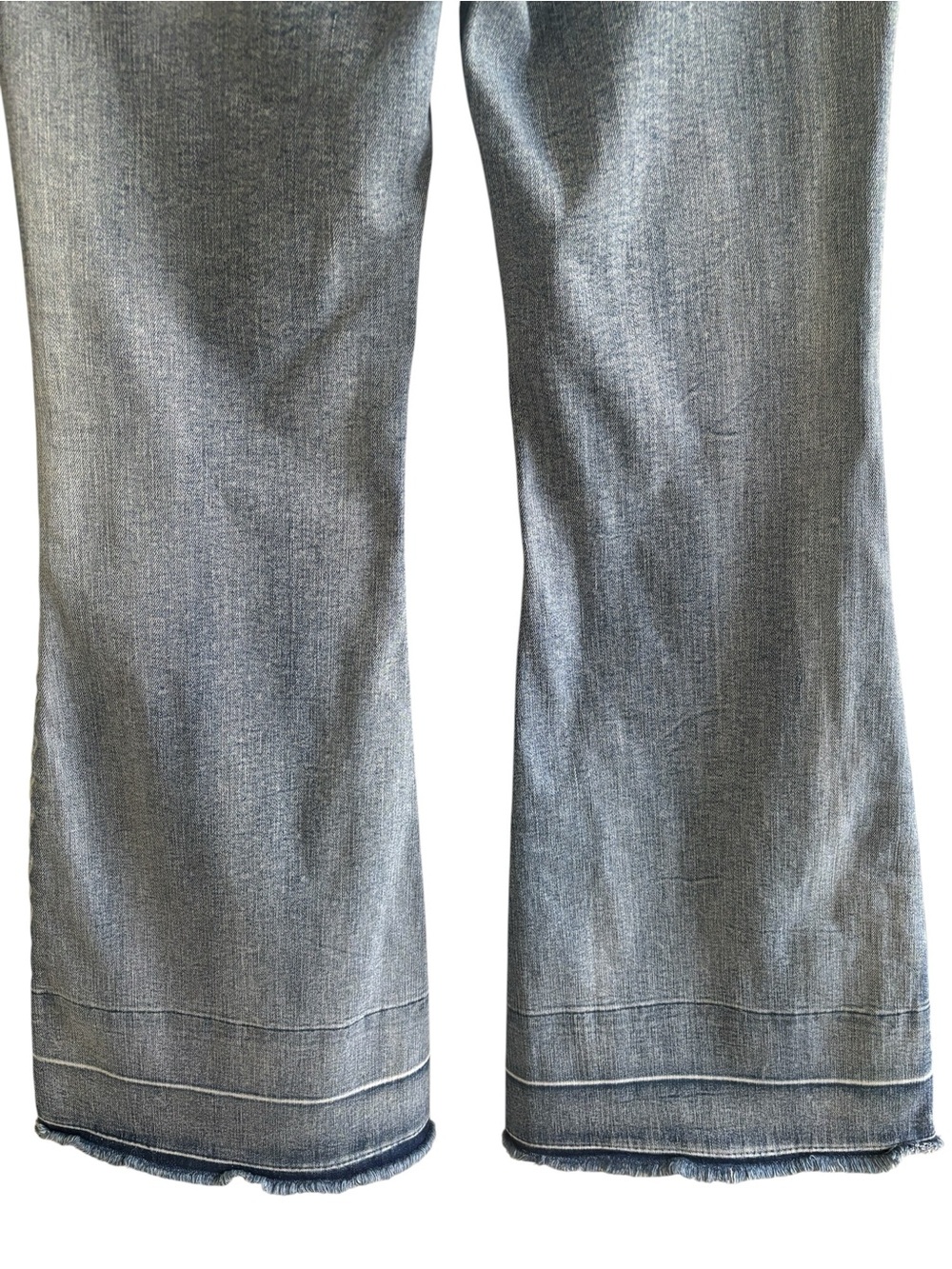 Judy Blue High Rise Flare Denim Jeans Release Hem Retro Boho JB88486 Size 15/32 - Picture 8 of 16
